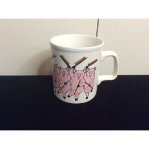 Kiln Craft S.H.O. Dancing Chorus Line Pig Coffee Tea Coco Mug Cup